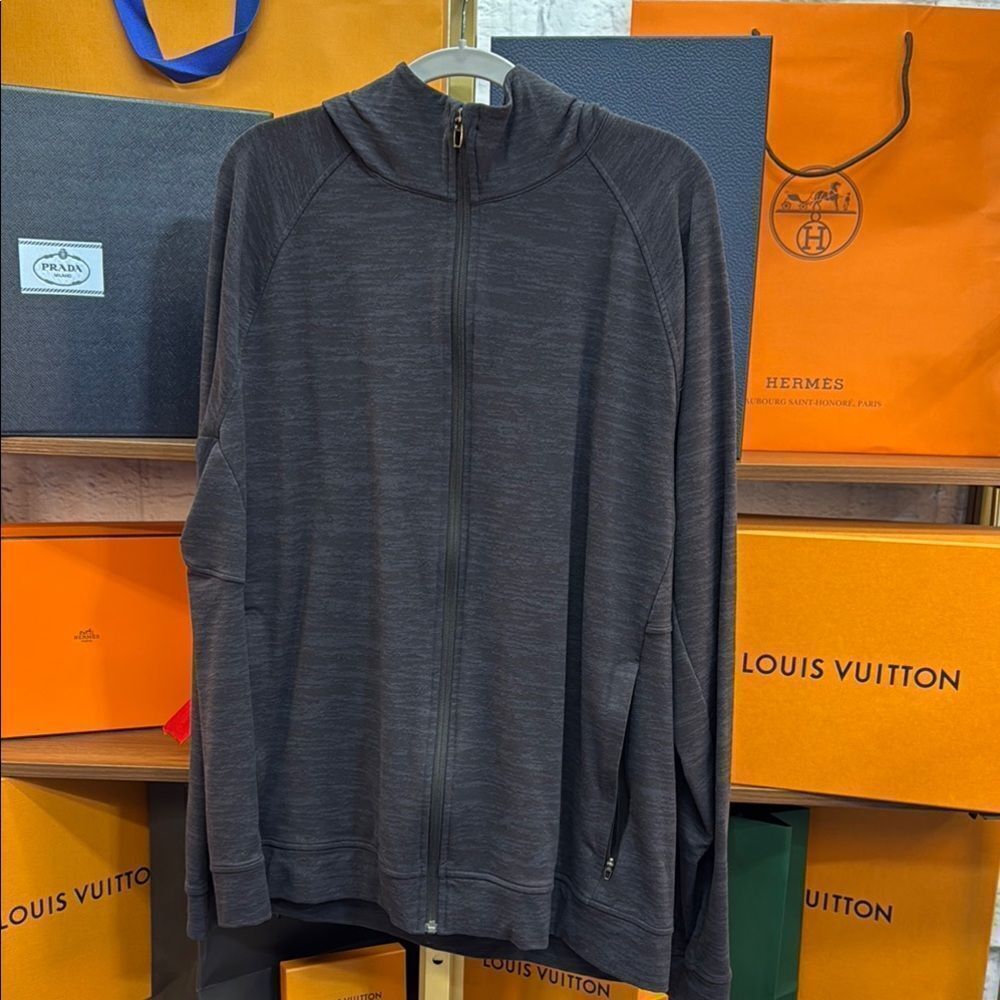 Men's Lulu Charcoal Full-Zip Hoodie
